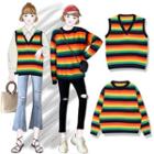 Rainbow Stripe Knit Vest / Sweater