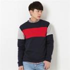 Crew-neck Color-block Sweatshirt