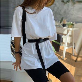 Set: Elbow-sleeve T-shirt + Biker Shorts