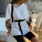 Set: Elbow-sleeve T-shirt + Biker Shorts