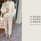 Boxy-fit Knit Polo Shirt Ivory - One Size