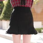 Layered Ruffle-hem Miniskirt