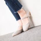 Faux-suede Mary Jane Flats