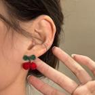 Flocking Cherry Alloy Dangle Earring 1 Pair - Red - One Size