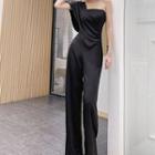 One-shoulder Wide Leg Jumpsuit