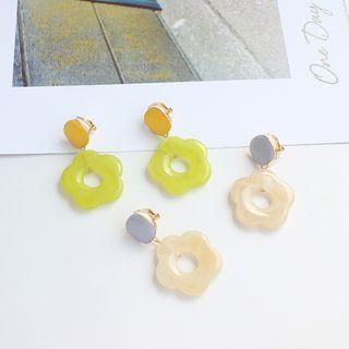 Acetate Flower Dangle Earring