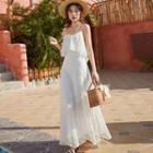 Open-back Eyelet Maxi Sundress