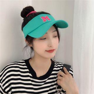 Letter Print Visor Hat