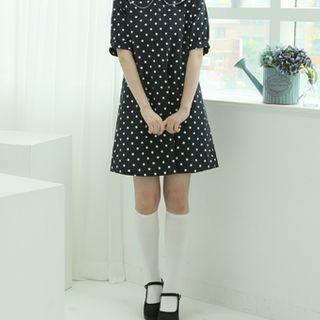 Peter Pan-collar Dot Dress