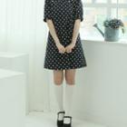Peter Pan-collar Dot Dress