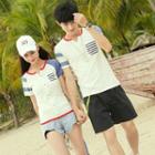 Couple Matching Short-sleeve Printed Top