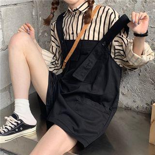 Striped Shirt / Plain Jumper Shorts