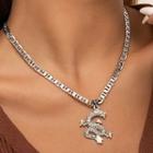 Rhinestone Dragon Necklace