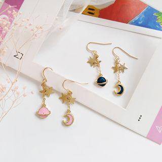 Alloy Planet Moon & Star Dangle Earring