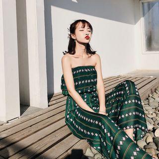 Strapless Patterned Jumpsuit