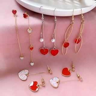 Heart Drop Earring ( Various Designs )