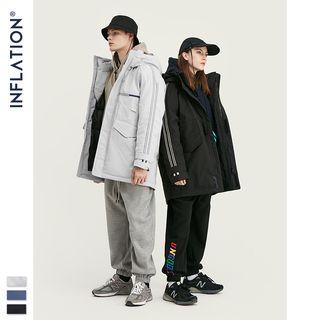 Couple Stitched Hooded Down Coat