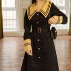 Single Breasted Midi A-line Coat Dress