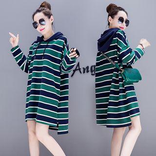 Mini Striped Hoodie Dress