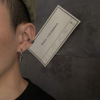 Stainless Steel Dangle Earring / Cuff Earring