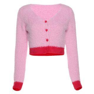 Cropped Cardigan / Knit Camisole Top / Mini Fitted Skirt
