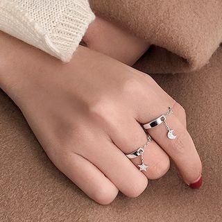 Moon Pendant Ring