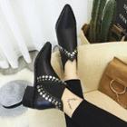 Studded Pointed Ankle Boots