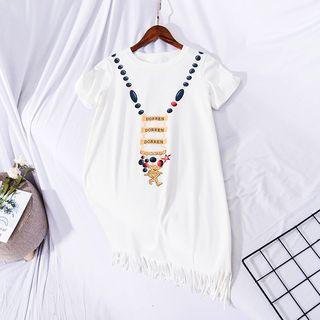 Necklace Print Short-sleeve T-shirt