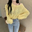 Pointelle Knti Sweater