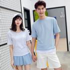 Couple Matching Short-sleeve T-shirt / Set: Short-sleeve T-shirt + Pleated Skirt