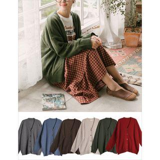 Oversized Wool Blend Cardigan