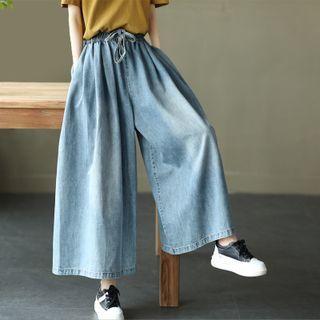 Wide-leg Jeans Light Blue - One Size