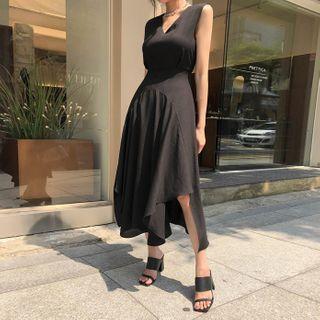 Asymmetric Long Hanky Dress