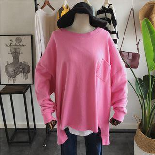 Cut-out Hem Pullover