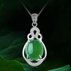 Jade Pendant Sterling Silver Necklace