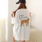 Leopard Print Oversize T-shirt