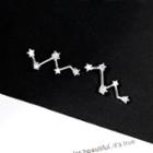 Rhinestone Constellation Ear Stud 1 Pair - As Shown In Figure - One Size