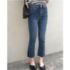 Side-slit Cropped Jeans