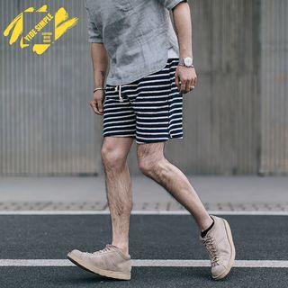 Striped Cotton Shorts