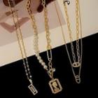 Pendant Alloy Necklace / Pendant Layered Alloy Necklace
