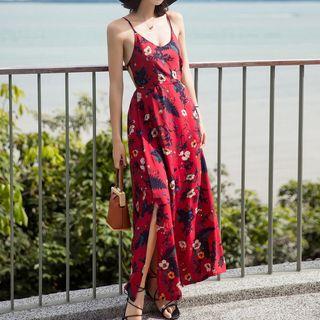 Floral Print Spaghetti Strap Sundress