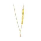 925 Sterling Silver Plated Gold Simple Elegant Wheat Freshwater Pearl Necklace Golden - One Size