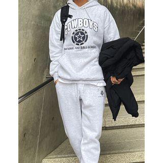 Cowboy Letter Kangaroo Hoodie & Jogger Pants Set