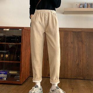 Corduroy Harem Pants / Faux Shearling Jacket