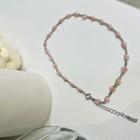 Heart Chain Necklace Pink - One Size
