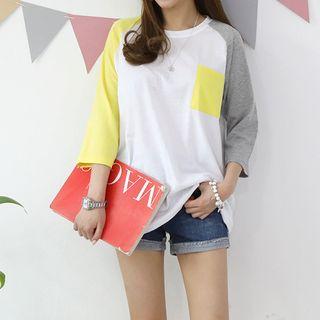 Patch-pocket Raglan T-shirt