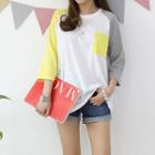 Patch-pocket Raglan T-shirt
