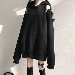 Zip Long Sleeve Oversize Hoodie