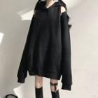 Zip Long Sleeve Oversize Hoodie