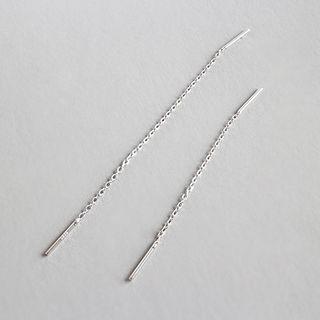 Asymmetric Threader Earring S925 Sterling Silver - One Pair - Silver - One Size